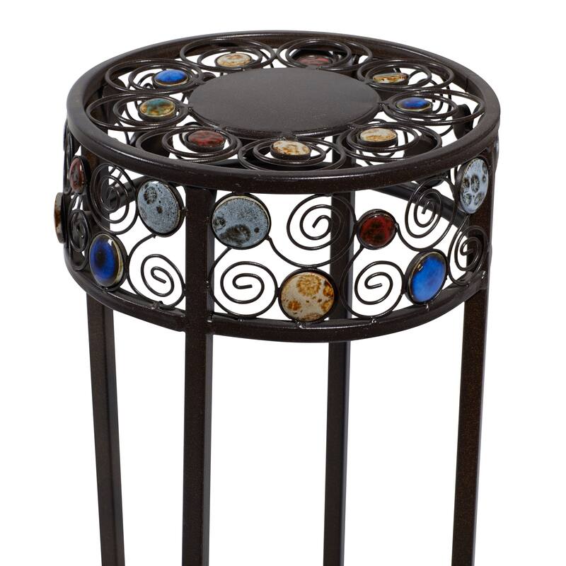 Black Iron Traditional Plantstand (Set of 3)
