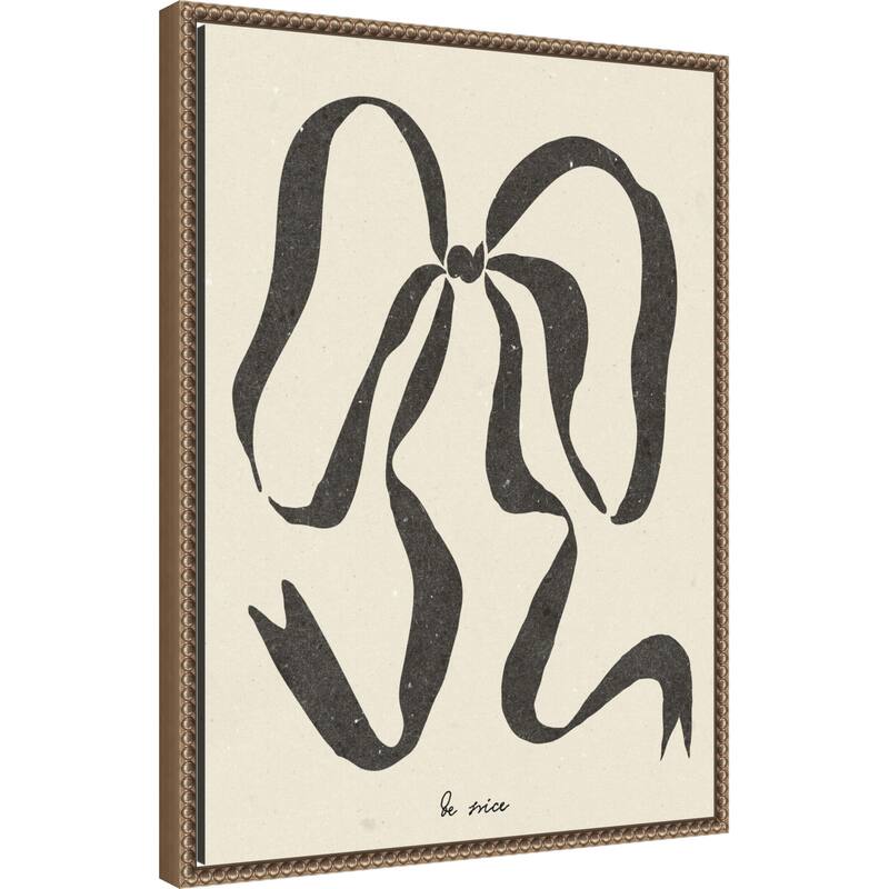 Bow No. 2 by Nktn (18 x 24 in.), Framed Canvas Wall Art Print