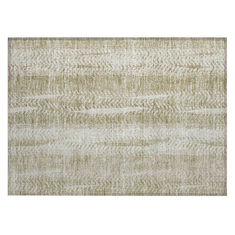 Machine Washable Indoor/ Outdoor Chantille Modern Imprints Rug