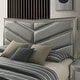 preview thumbnail 4 of 7, Furniture of America Urene Glam 3-Piece Grey Wood King Platform Bedroom Set with LED Light