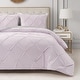 preview thumbnail 1 of 7, Juicy Couture Kiss Pleat Micromink Plush Comforter Sets Lavender Purple - King