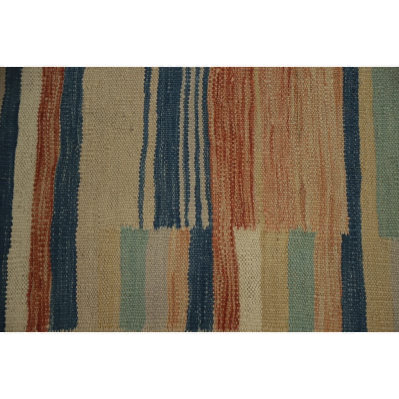 Hand Woven Oriental 100% Wool Carpet Southwestern Tribal Multi-Colored Kilim Area Rug - 6' 9'' X 4' 11''