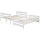 preview thumbnail 8 of 22, L-shape Bunk Bed with Ladder and Guardrail, Wood Twin XL over Queen Bunk Bed with Under-bed Storage Space for Kids Teens