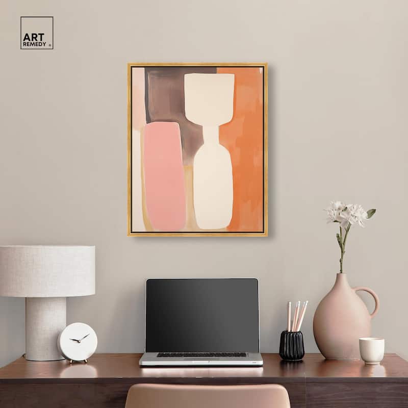 Peach Echoes I Canvas by Art Remedy