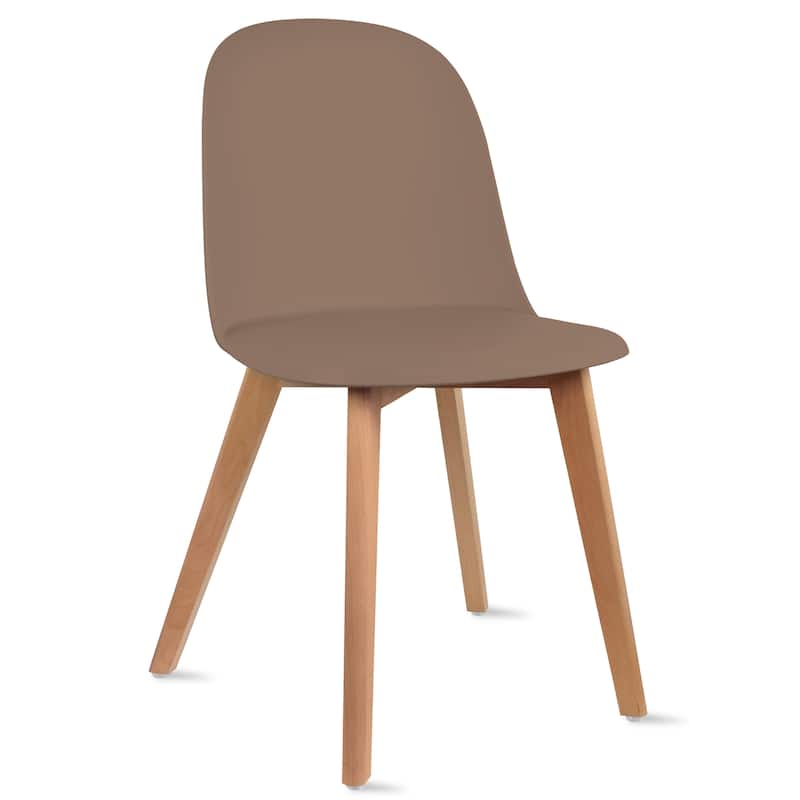 Set of 2 Modern Plastic Side Chairs with Wire Chrome Legs Ergonomic Dining Chairs for Kitchen, Dining Room, Office & Living Room