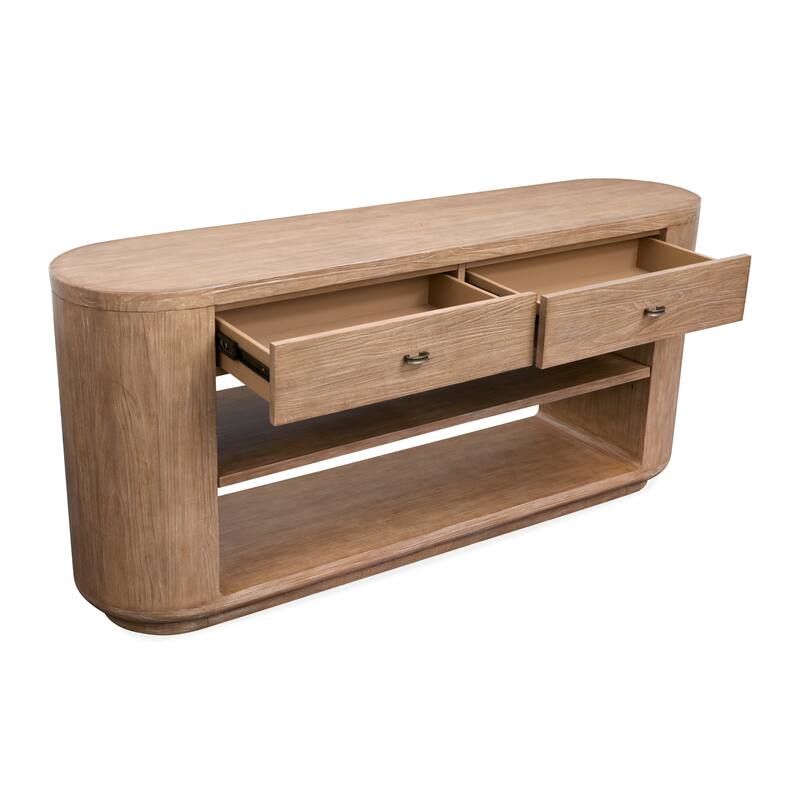 Magnussen Home Sanford Chateau Brown Console Sofa Table - 64''W x 16''D x 30''H