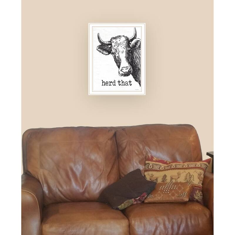 TrendyDecor4U Contemporary "Herd That" Framed Print Wall Art