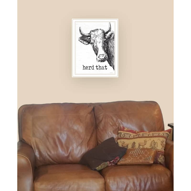 TrendyDecor4U Contemporary "Herd That" Framed Print Wall Art