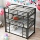 preview thumbnail 1 of 18, Twin Size Metal Triple Bunk Bed,Space Saving,No Box Spring Required,Easy Assembly,2 Color Black