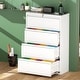 preview thumbnail 2 of 5, 4 Drawer Lateral Filing Cabinet with Lock for Home Office, Lockable Metal Wide Office File Cabinet for Letter/Legal/F4/A4
