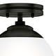 preview thumbnail 6 of 9, Hunter Hepburn 1-Light Flush Mount Ceiling Light - Bedroom, Bath, Entry, Hallway - Damp-Rated - Vintage, Globe Light