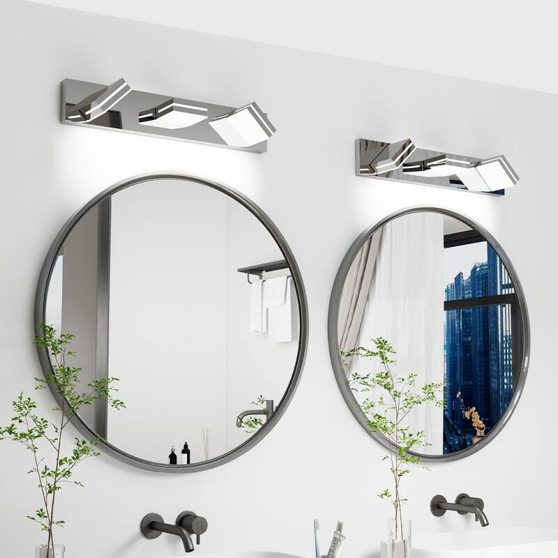 Modern LED Vanity Light, 3-Lights Wall Sconce for Bathroom and Mirror, Sleek Minimalist Design, Energy-Efficient