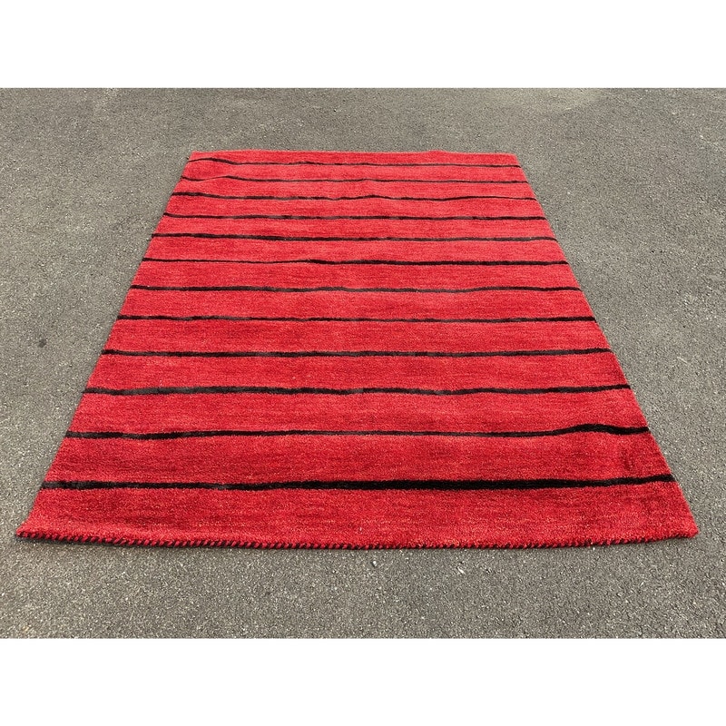HERAT ORIENTAL 4'8" x 6'6" Handmade Tibetan Wool Rug - 6'6 x 4'8