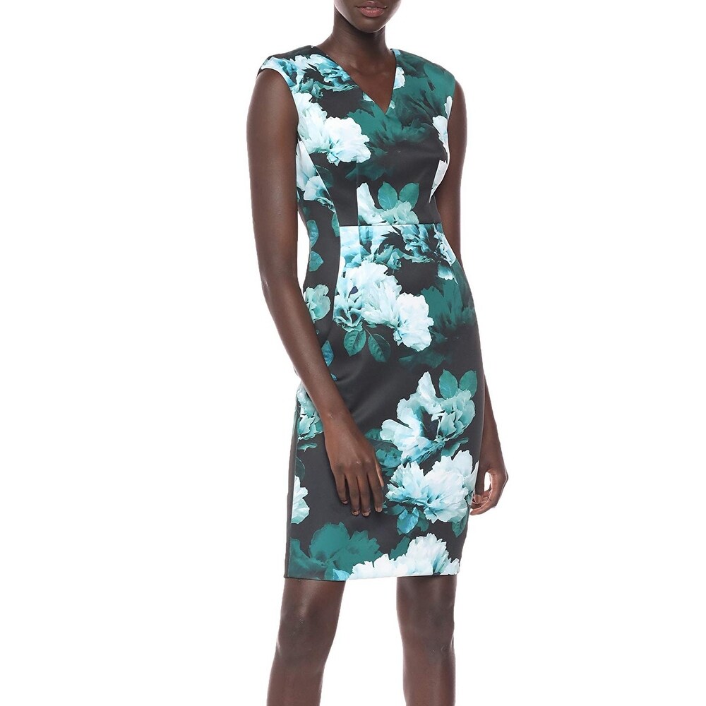 calvin klein forest green dress