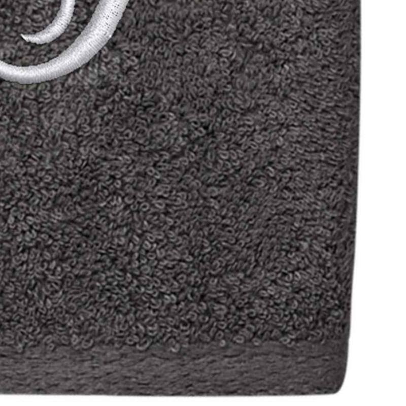Avanti Linens Granite/Silver Script Monogram Hand Towel Letter Y - Hand Towel