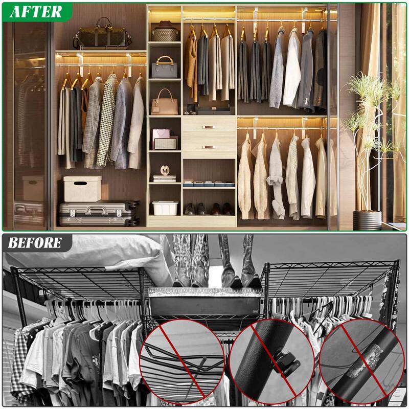 31.5'' to 96'' W Closet Organizer System with Drawers and Tower Shelves for Reach-in and Walk-in Closet