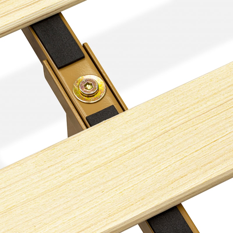 East West Furniture King Platform Bed Frame with 4 Solid Wood Legs and 2 Extra Center Legs (Bed Frame Color Options)