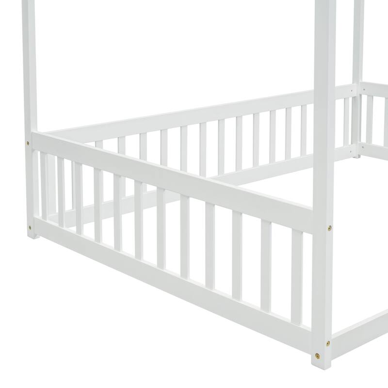 Canopy frame floor bed