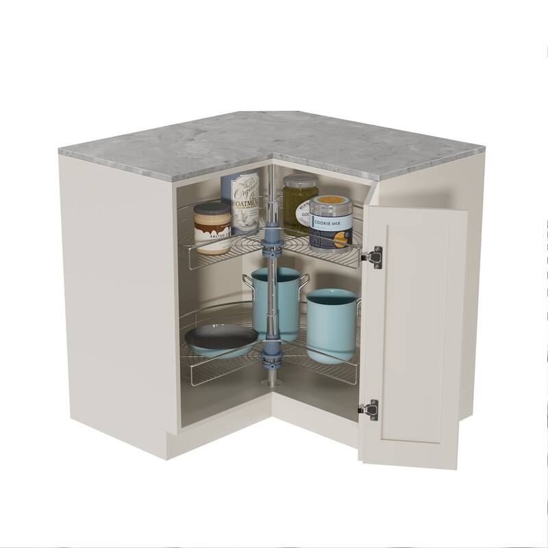 Dowell Lazy Susan 28" Diameter - 270 Degree Double Rack Stainless Steel