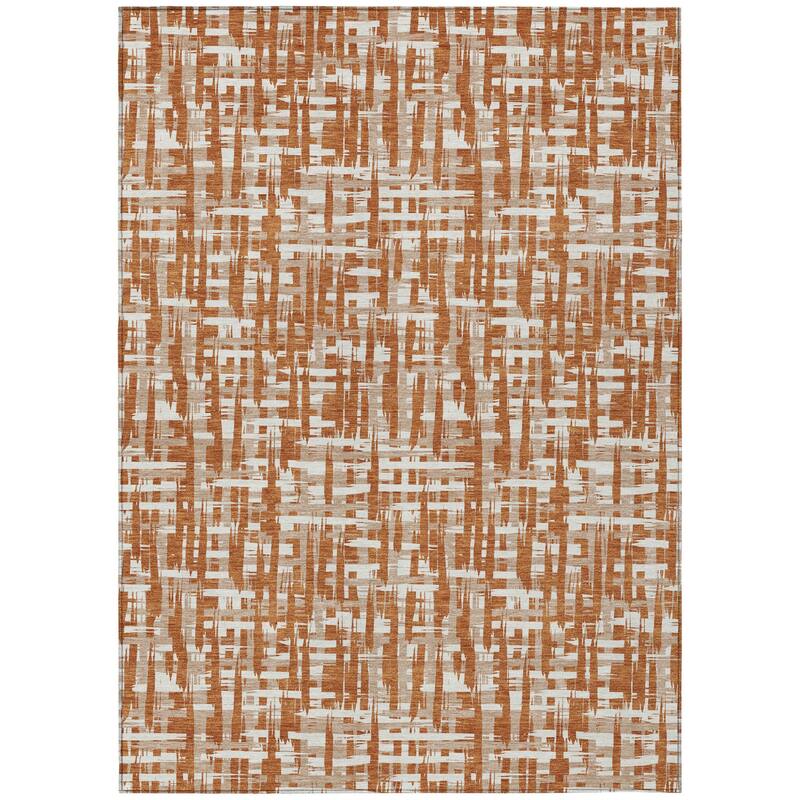 HomeRoots Abstract Transitional Rectangle Outdoor Rug