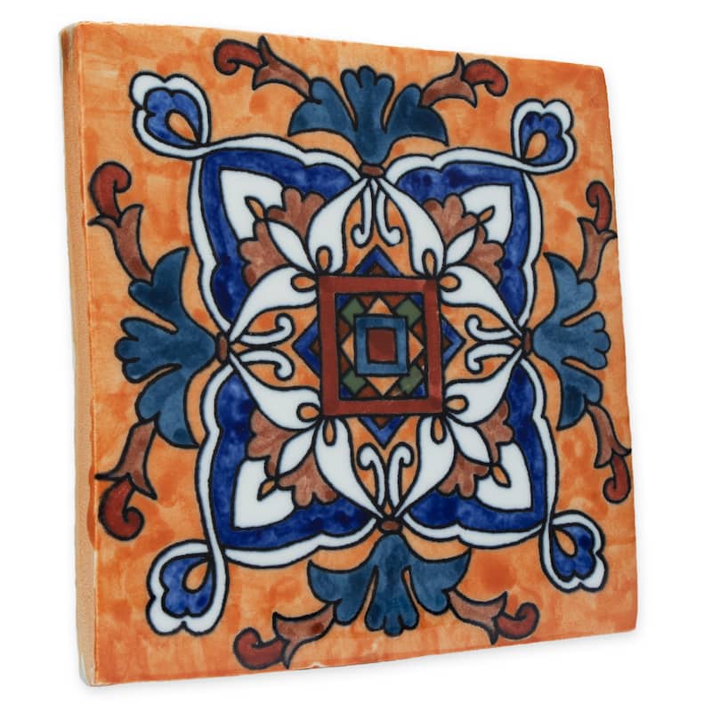 Merola Tile Provincial Deco Patais 6" x 6" Porcelain Wall Tile - (1 Tile)