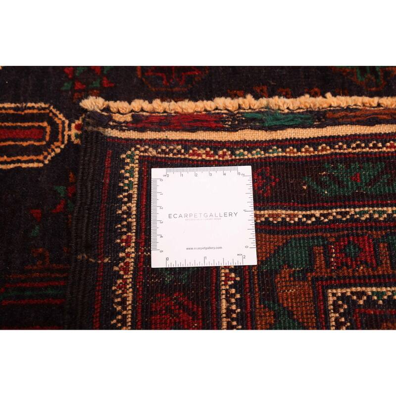 ECARPETGALLERY Hand-knotted Teimani Dark Navy Wool Rug - 3'8 x 6'7