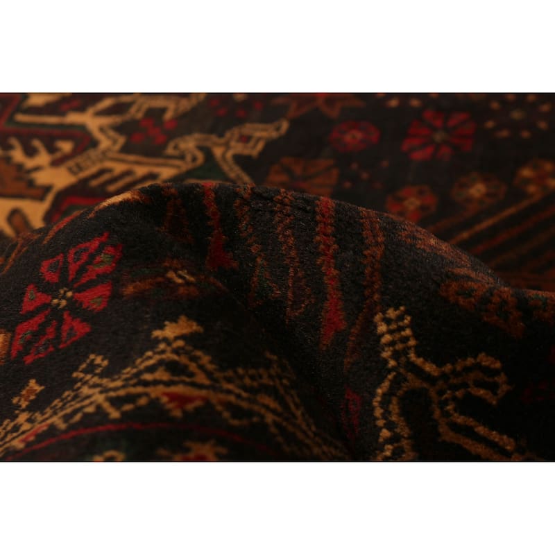 Teimani Black Rug 4'1" x 6'8" - 4'1 x 6'8