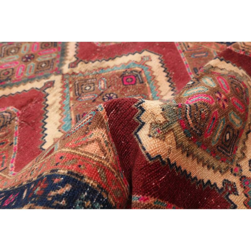ECARPETGALLERY Hand-knotted Antalya Vintage Dark Red Wool Rug - 3'0 x 10'7