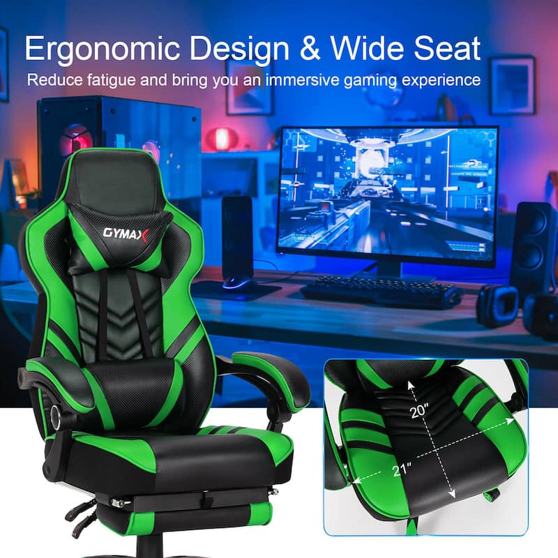 Gymax Office Computer Desk Chair Gaming Chair Adjustable Swivel - See Details