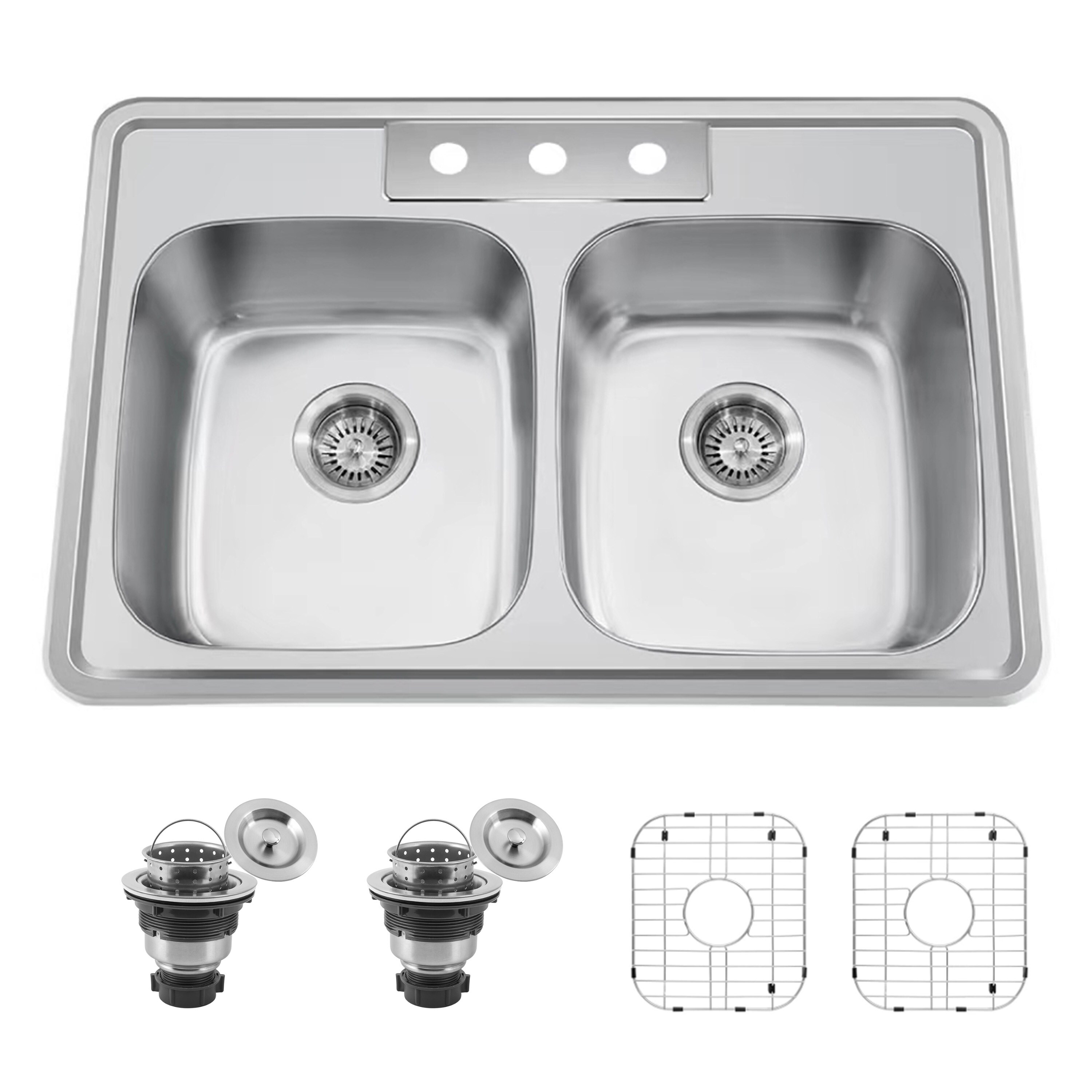 【全品送料無料】 Drop Classic PRO 22'' x 33'' in Sink,Top Kitchen Bowl Double キッチン収納・ラック