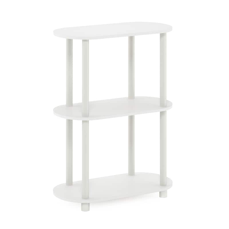 Furinno Turn-N-Tube No Tools 3-Tier Modern Oval Side Display Rack