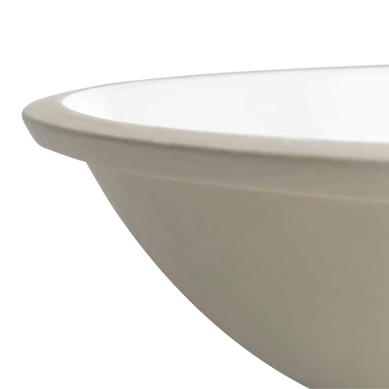 SAFAVIEH Solea Dulcie Porcelain Ceramic Vitreous Round 17 Inch White Undermount Bathroom Sink - 16.9" x 16.9" x 7.1"