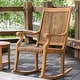 preview thumbnail 1 of 6, Cambridge Casual Chara Teak Outdoor Rocking Chair Natural Teak