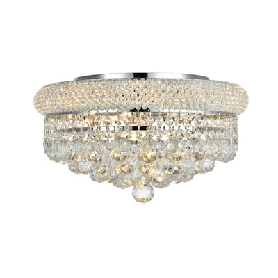 Somette Geneva 8-light 16-inch Flush-Mount Chandelier - 16 Inch