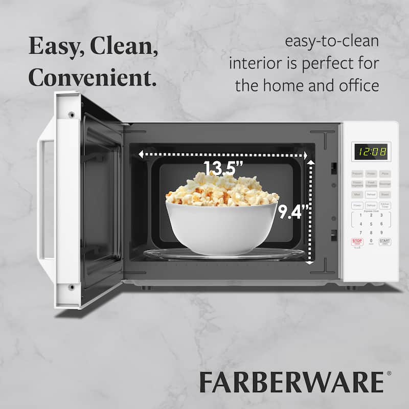 1.1 Cu. Ft. 1000-Watt Compact Microwave Oven, Black