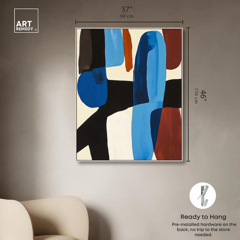 Cobalt Collision Canvas by Art Remedy
