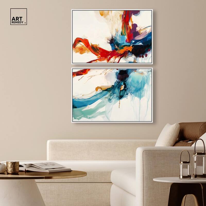 Vibrant Palette I Canvas Set of 2 by Art Remedy