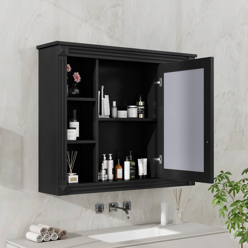 35'' x 28'' Wall Mounted Bathroom Medicine Cabinet - 35" x 7" x 29"