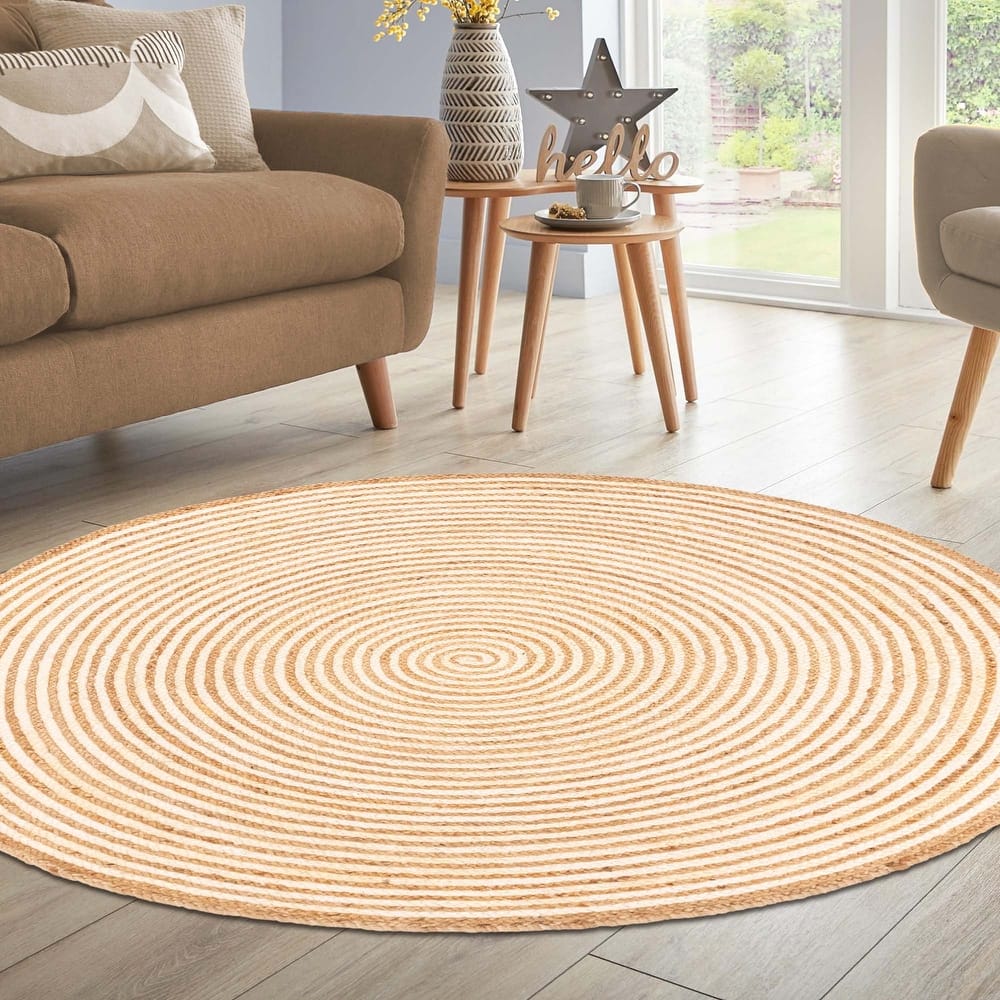 Superior Braided Jute Reversible Indoor/Outdoor Area Rug