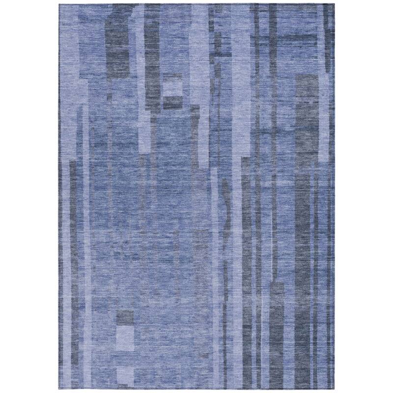 HomeRoots Striped Transitional Rectangle Outdoor Rug