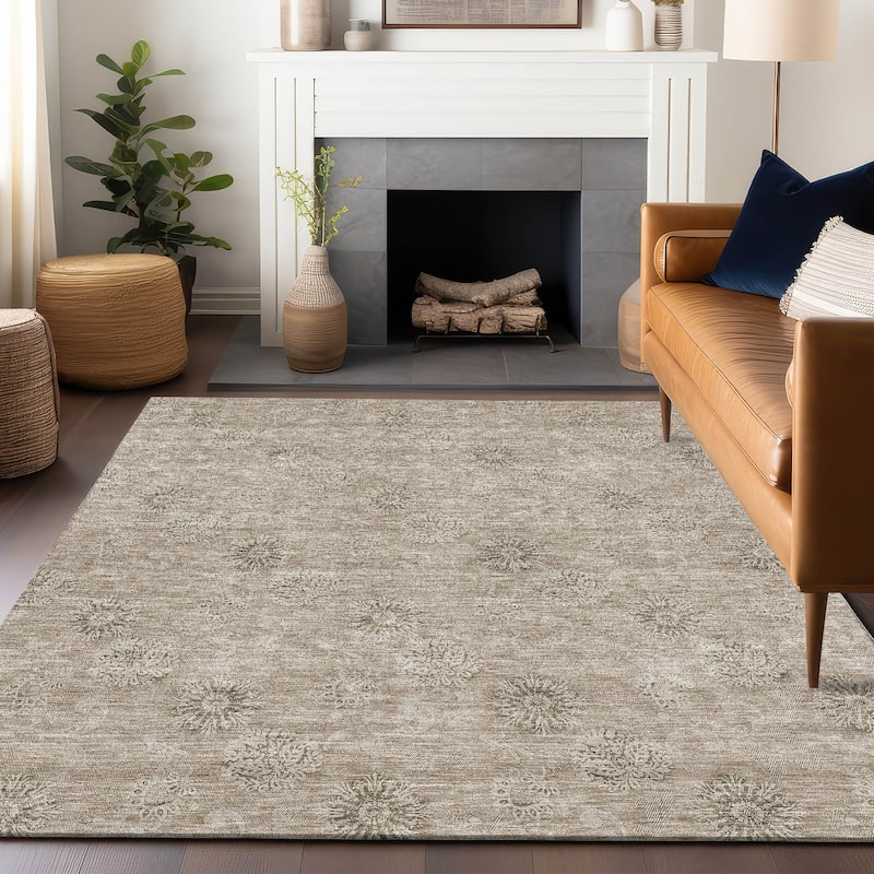Premium Washable Super Soft Floral Imprints Mayfield Rug