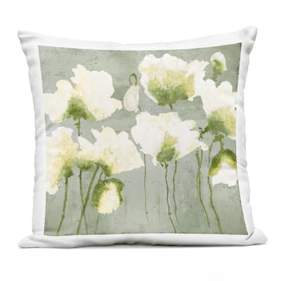 Stupell Modern White Flower Blooms Printed Outdoor Throw Pillow Design by Vanessa Austin