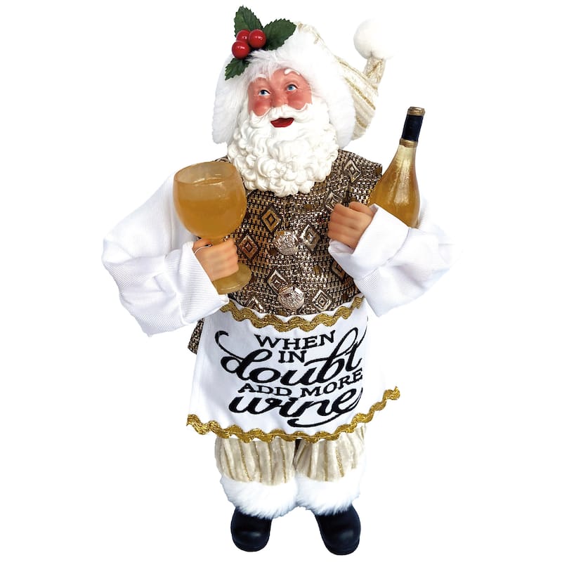12" When in Doubt Add More Wine Claus