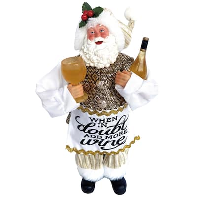 12" When in Doubt Add More Wine Claus