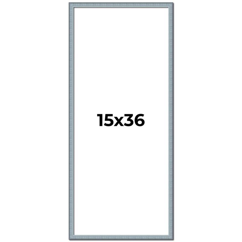 15x36 Frame Rustic Sky Blue Solid Wood Picture Frame | 0.75 Inch