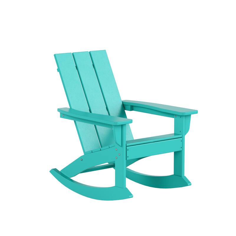 Shoreside 5-Piece Poly All Weather Rocking Chair Conversation Set