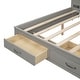 preview thumbnail 11 of 10, Full Size Platform Daybed Frame Storage Bed Relaxation Daybed Multifunctional Daybed with Center Legs & Slat Support - Grey