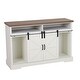 preview thumbnail 27 of 32, MAISON ARTS 52-Inch Farmhouse Sliding Barn Door TV Stand Sideboard Buffet Storage Cabinet