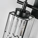 preview thumbnail 12 of 103, Modern Black 1/2/3/4/5-Light Bathroom Crystal Vanity Light Wall Sconces