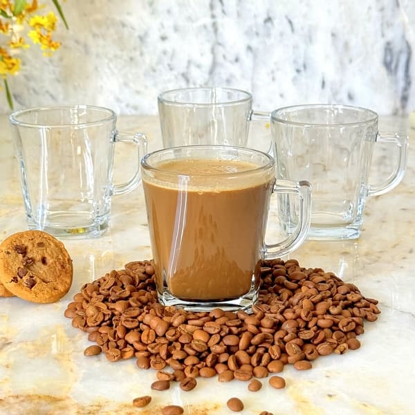 PRIMA 10 oz Square Glass Mugs Set of 4 - On Sale - Bed Bath & Beyond -  42026586